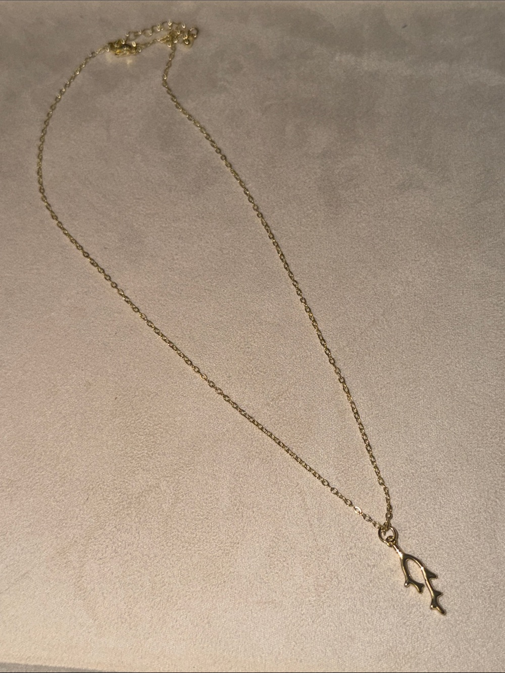 New 18K Gold Filled Branch Necklace 16”